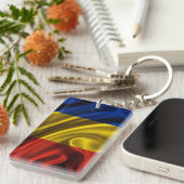 Roemenië-vlag Sleutelhanger (Voorkant Rechts)