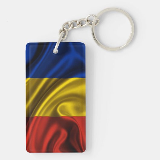 Roemenië-vlag Sleutelhanger (achterkant)
