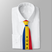 Roemenië-vlag-Stropdas aanpassen Stropdas (Gebonden)