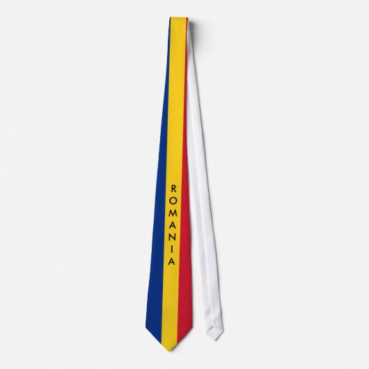 Roemenië-vlag-Stropdas aanpassen Stropdas (Voorkant)