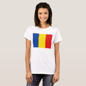 Roemenië vlag x kaart T-Shirt (Voorkant volledig)