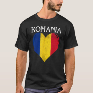 Roemenië Vlaggenhart voor Roemeens T-shirt