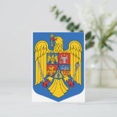 Roemenië - wapenschild. Embleem Briefkaart (Staand voorkant)
