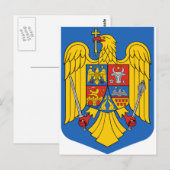 Roemenië - wapenschild. Embleem Briefkaart (Voorkant / Achterkant)