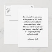 ROEMENS 12:2 BRIEFKAART (Voorkant / Achterkant)