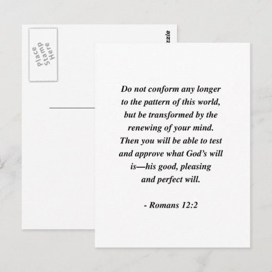 ROEMENS 12:2 BRIEFKAART (Voorkant / Achterkant)