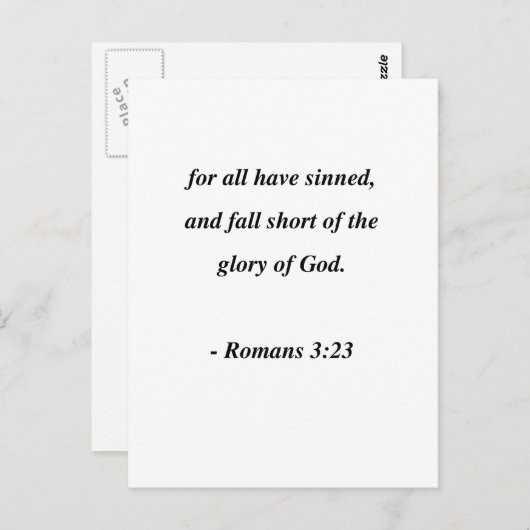 ROEMENS 3:23 BRIEFKAART (Voorkant / Achterkant)