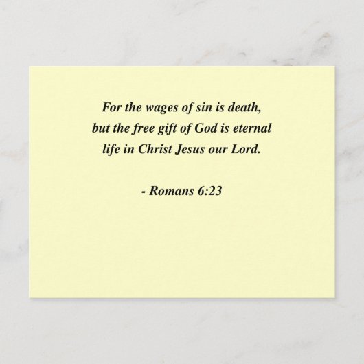 ROEMENS 6:23 BRIEFKAART (Voorkant)