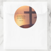 ROEMENS 8:28 RONDE STICKER (Tas)