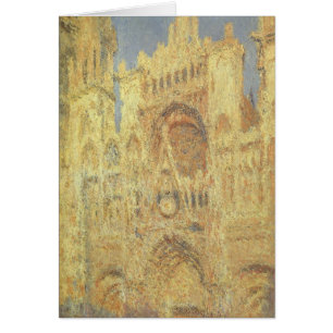 Roen Cathedral, zonsondergang door Claude Monet