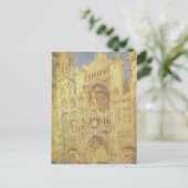 Roen Cathedral, zonsondergang door Claude Monet Briefkaart (Staand voorkant)