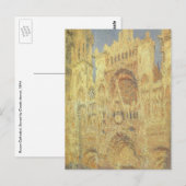 Roen Cathedral, zonsondergang door Claude Monet Briefkaart (Voorkant / Achterkant)