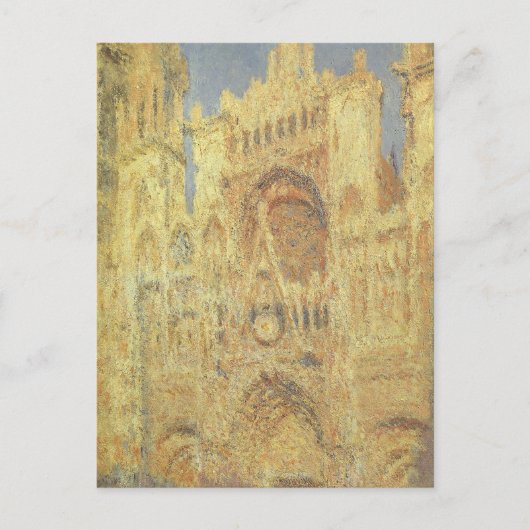 Roen Cathedral, zonsondergang door Claude Monet Briefkaart (Voorkant)