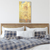 Roen Cathedral, zonsondergang door Claude Monet Canvas Afdruk (Insitu (Slaapkamer))