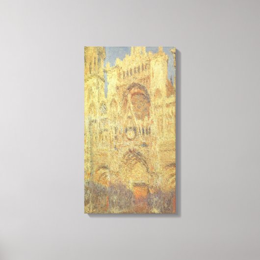 Roen Cathedral, zonsondergang door Claude Monet Canvas Afdruk (Voorkant)