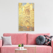 Roen Cathedral, zonsondergang door Claude Monet Canvas Afdruk (Insitu (Woonkamer))