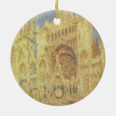 Roen Cathedral, zonsondergang door Claude Monet Keramisch Ornament (Achterkant)