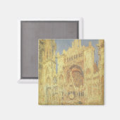 Roen Cathedral, zonsondergang door Claude Monet Magneet (Voorkant / Achterkant)
