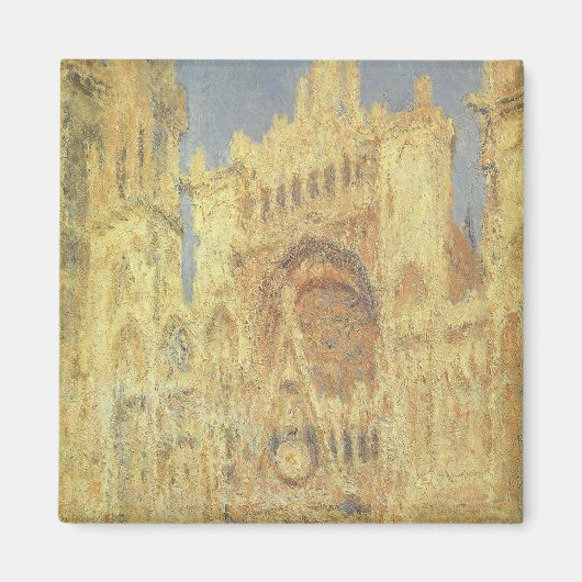 Roen Cathedral, zonsondergang door Claude Monet Magneet (Voorkant)