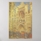 Roen Cathedral, zonsondergang door Claude Monet Poster (Voorkant)