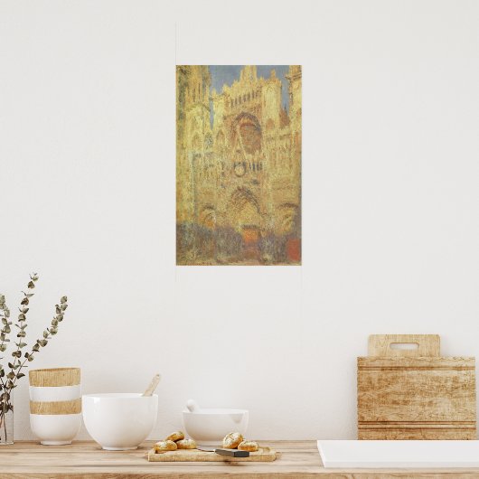 Roen Cathedral, zonsondergang door Claude Monet Poster (Keuken)