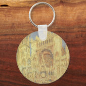Roen Cathedral, zonsondergang door Claude Monet Sleutelhanger (Achterkant)