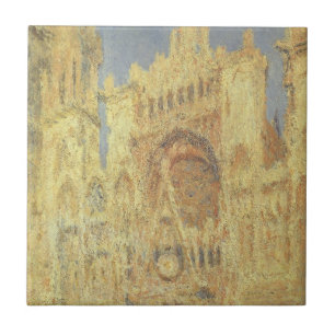Roen Cathedral, zonsondergang door Claude Monet Tegeltje