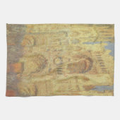 Roen Cathedral, zonsondergang door Claude Monet Theedoek (Horizontaal)