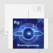 roentgenium briefkaart (Voorkant / Achterkant)