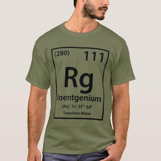 Roentgenium Element (zwart) T-shirt (Voorkant)