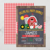 Roep alle dieren van de partij die op zaterdag 20 kaart (Voorkant / Achterkant)