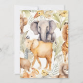 Roep alle feestdieren Safari dierentuin Birthday o Kaart (Achterkant)