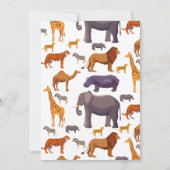 Roep alle feestdieren Safari dierentuin Birthday o Kaart (Achterkant)