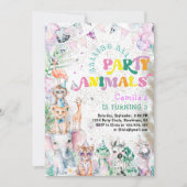 Roep alle feestdieren Safari dierentuin Birthday o Kaart (Voorkant)