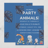 Roep alle feestdieren Safari dierentuin Birthday o Kaart (Voorkant / Achterkant)