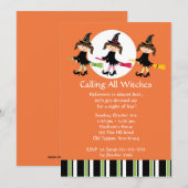 Roep alle heksen Halloween Uitnodiging (Voorkant / Achterkant)