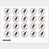 Roep alle Ninjas! Birthday-kind Ronde Sticker (Vel)