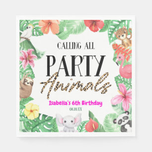Roep alle partij dieren Tropisch Birthday Party Servet
