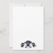 Roep alle uitnodiging van Ninjas-Kind Ninja Birthd (Achterkant)