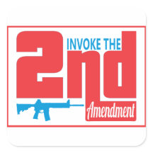 Roep de 2e, Vierkante Stickers, Glanzend aan