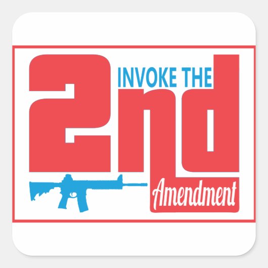 Roep de 2e, Vierkante Stickers, Glanzend aan Vierkante Sticker (Voorkant)