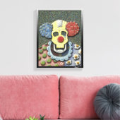 Roep de droogtrommel-kleur Pointillism/Gouache Canvas Afdruk (Insitu (Woonkamer))