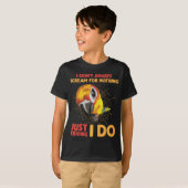 Roep de Humor van Parrot niet om niets T-shirt (Voorkant volledig)