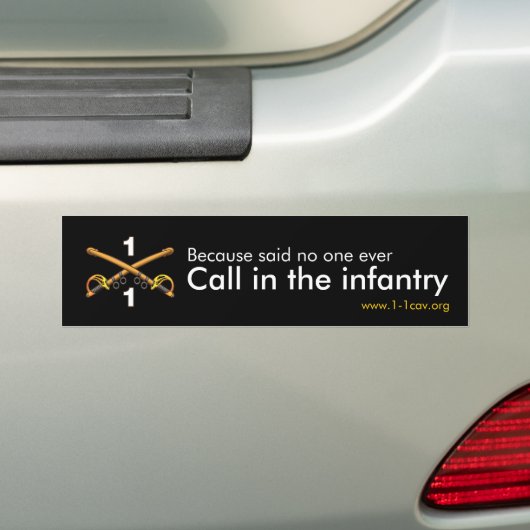 Roep de infanterie Bumpersticker in (Op auto)