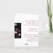 "ROEP DE STERREN OP" Romantische briefkaart (Achterkant)