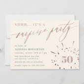 Roep- en Roos Gold Script Enterprise Party Kaart (Voorkant)