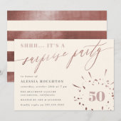 Roep- en Roos Gold Script Enterprise Party Kaart (Voorkant / Achterkant)