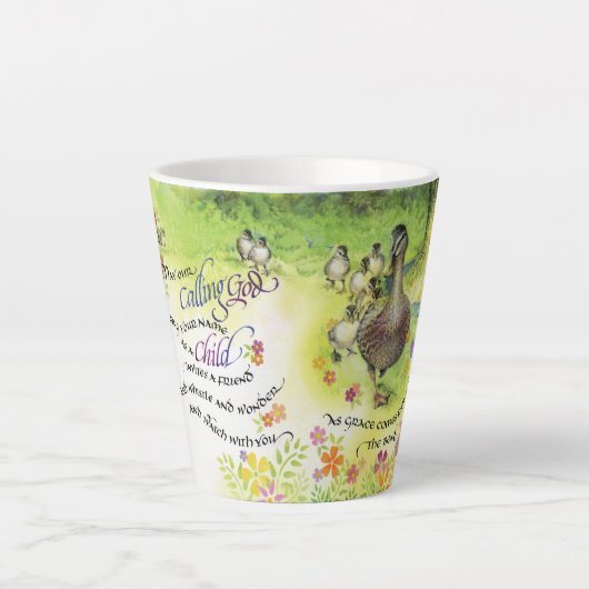 "Roep God/Kind"Latte Mok (Voorkant)