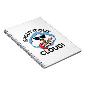 Roep het uit wolk grappige muziek woordspeling notitieboek (Rechterzijde)