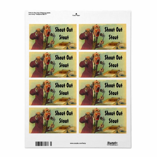 Roep Homebrew Bottling Home Brew Labels (Full Sheet)